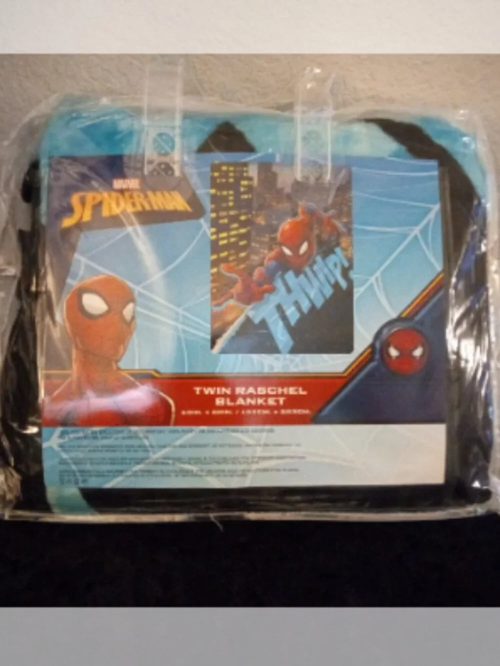NWT Marvel Spider-Man Twin Raschel Blanket 60x80 Kids Bedding